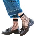 thumbnail image 2 of CAILDANL Womens Fishnet Socks Short Ankle Sock High Mesh Fishnet Hosiery 5 Pack/10 Pack, 2 of 6