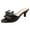 Black, variant on Rokment Women's Bowknot Satin Silk Stiletto High Heels Dressy Slip on Slides Sandals 2026 Bridal Ladies Elegant Bow Heeled Backless Pumps Fashion Summer Shoes for Wedding Party Green Size 8.5