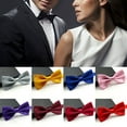 thumbnail image 1 of Trayknick Bow Tie Solid Color Wear Easily Polyester Adjustable Bow Tie Pre Tied for Formal Occasions Red, 1 of 13