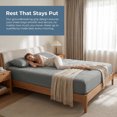 thumbnail image 2 of REGALWOVEN Fitted Sheet, Solid Polyester Bed Sheets, Wrinkle-resistant and Ultra Soft for Comfortable Sleep Grey 1 PC 78.0x79.9 inch, 2 of 5
