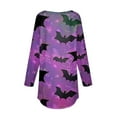 Womens Halloween Costumes 2024 Plus Size Pumpkin Ghost Print Blouse