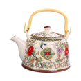 thumbnail image 3 of Ceramicé de té de té Heta de agua 900 ml de mango ergonómico con cafetera para la cafetera para la casa del hotel BBQ Housewarming Regalo Flores y pájaro, 3 of 8