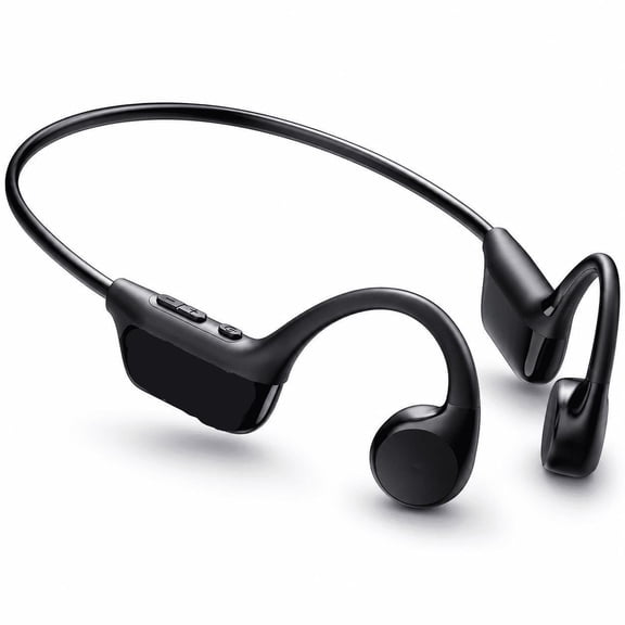 Bone Conduction Headphones, Bluetooth 6.0 Open-Ear Design with Dual Drivers, LED Display, IP67 Waterproof and 12-Hour Playtime for Running