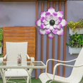 thumbnail image 3 of Decoración de flores Esculturas rústicas contemporáneas Escultura de pared Flores colgantes moradas, 3 of 5