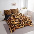 thumbnail image 2 of Erosebridal Teens Abstract Leopard Print Bedding Comforter Set 7 Pieces,Wildlife Cheetah Print Full Bedding Set For Adults,Black Reversible, 2 of 6