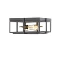 thumbnail image 6 of Z-Lite 724F13-MB+CH Halycon 2 Light 14" Wide Flush Mount Square Ceiling Fixture - Black, 6 of 7
