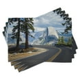 thumbnail image 1 of Ambesonne Green Place Mats Set of 4, Mountain Road Landscape, Standard Size, Green, 1 of 6