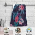 thumbnail image 5 of Tropical Flowers Leaves Hand Towels for Bathroom, Summer Colorful Floral Kitchen Towel 2 PCS Ultra Soft and Highly Absorbent Decorative Fingertip Face Bath Towels for Spa & Hotel, 28.3"x 14.4", 5 of 5