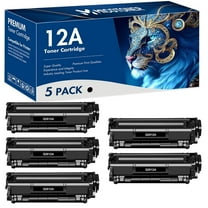 12A Toner Cartridges Compatible for HP 12A Q2612A 1010 LaserJet 1012 1018 1020 1022 1010 1015 3015 3020 3030 3050 3050Z 3052 3055 M1005 M1319 MFP Printer Ink, 5 Pack Q2612D