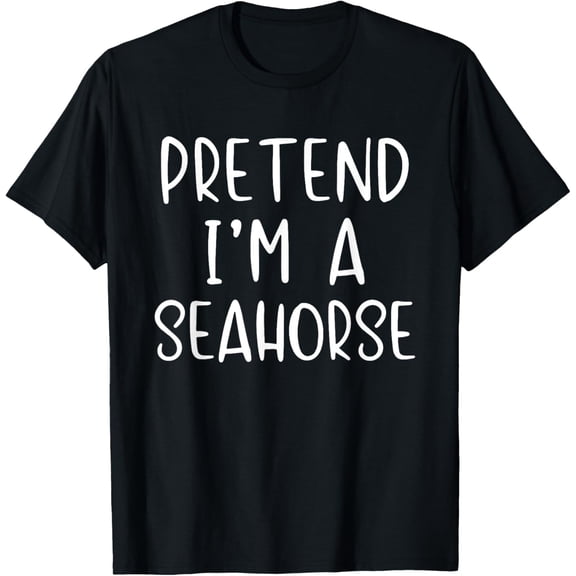 Playful Comfort Tee - Pretend A Seahorse Costume Halloween Simple Funny Sea-Horse T-Shirt