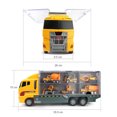 thumbnail image 4 of 2 in 1 Big Truck Toy 6pcs Mini Alloy Diecast Car Model 1:64 Scale Toys Car Carrier Truck Engineering Car Toys For Child Baby Boys 3-6 years, 4 of 7