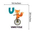 thumbnail image 3 of DAYCARE - Kids Playroom Nursery Multicolored Art Unicycle Wild Fox Decoration Sticker Educational Art Design Letter U Alphabet Child Care Wall Decal 16" x 20", 3 of 3