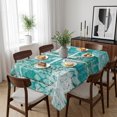 thumbnail image 6 of Summer Coastal Table Cloth Waterproof Tablecloths, Ocean Compass Starfish Shell Conch Blue Green Tablecloth Dining Table Cover for Kitchen Party Tabletop Outdoor, Rectangle Tablecloth 60x84 Inch, 6 of 9