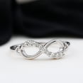 thumbnail image 4 of Rosec Jewels Certified Diamond Infinity Promise Ring for Women (HI-SI Grade) - Love Knot Ring - Ready to Gift for Valentines, 14K White Gold, US 13.00, 4 of 8