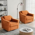 thumbnail image 7 of UIXE Swivel Accent Chair Set of 2, Chenille Upholstered Arm Chair for Living Room, Modern Club Armchair Comfy Single Sofa Bedroom Reading Seat, Orange, 7 of 7