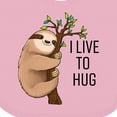 thumbnail image 4 of Inktastic I Live to Hug Cute Sloth on a Branch Boys or Girls Baby Bib, 4 of 4