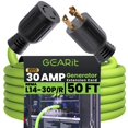 thumbnail image 1 of Cable de extensión para generador GEARit de 15 m, 30 A, 7.500 W, verde, 1 of 9