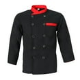thumbnail image 2 of Hombre Mujer Chaqueta Cocinero Chaqueta Baker Chaqueta Cocinero para proteger Black L, 2 of 8