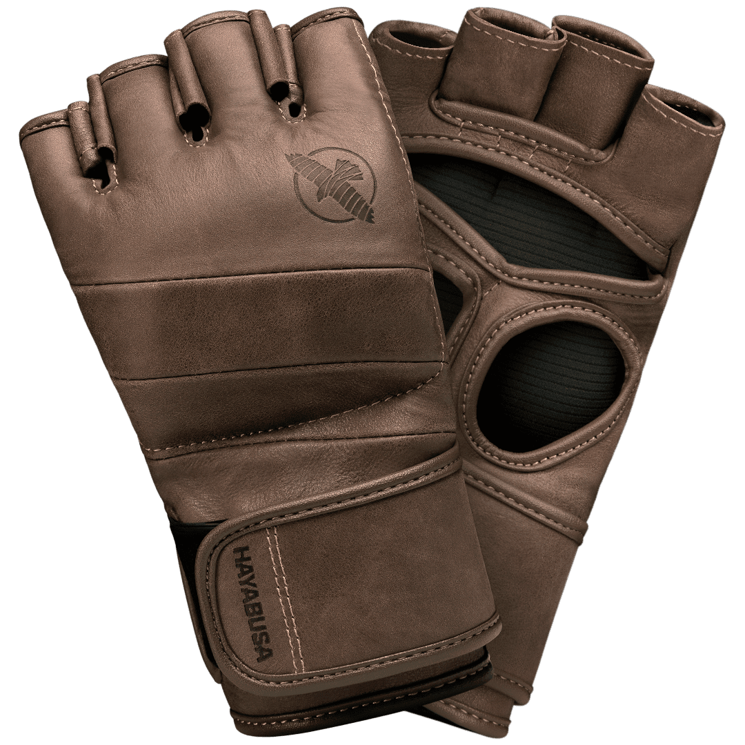 Hayabusa T3 Kanpeki Leather 4oz Mixed Martial Arts Gloves, Brown X