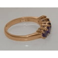 thumbnail image 5 of LBG British Made 14k Rose Gold Natural Amethyst Womens Eternity Ring - 33 size options - Size 4.25, 5 of 8