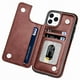 thumbnail image 2 of Funda Retro de cuero PU con tapa para iPhone 14 13 12 11 Pro Max Mini SE X XR XS Max 8 7 6 6S Plus, billetera con ranuras para tarjetas, 2 of 4