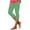#072-Green, variant on Random Print Stretchy Non-see-through Women Tight Fit Yoga Capri Leggings Elastic Breathable Spring Summer Fashion Casual Daily Wear Cropped Bottoms Gift
