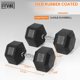 thumbnail image 2 of Set de mancuernas Fitvids de 50 lb con recubrimiento de goma y forma hexagonal, 2 of 7