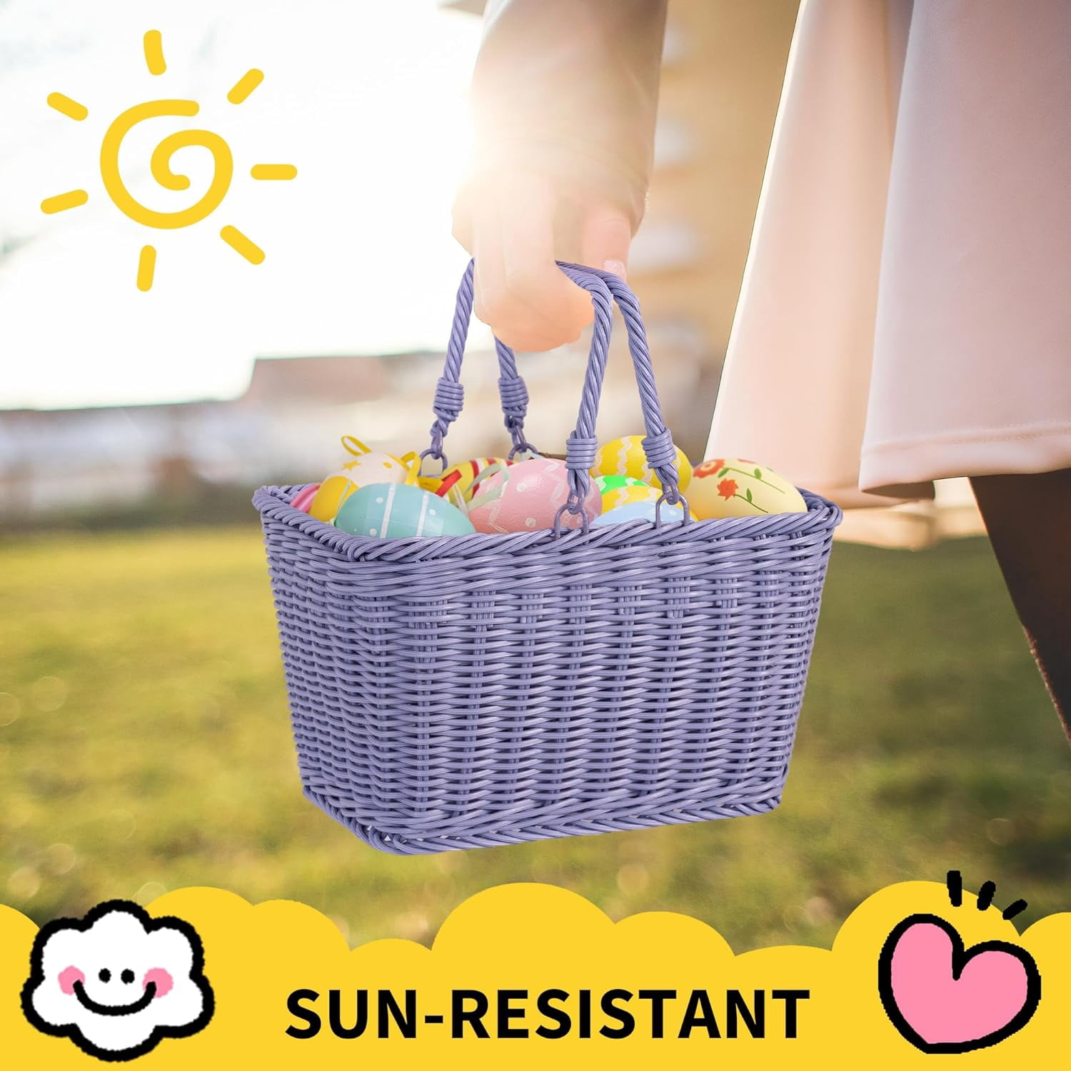 Kids Bike Basket, Front Bicycle Bike Baskets for Kids, Small Wicker Bike Basket for Boys and Girls, Small Wicker Basket for Bike, 9¾" x 7" x 6", 1-Pack