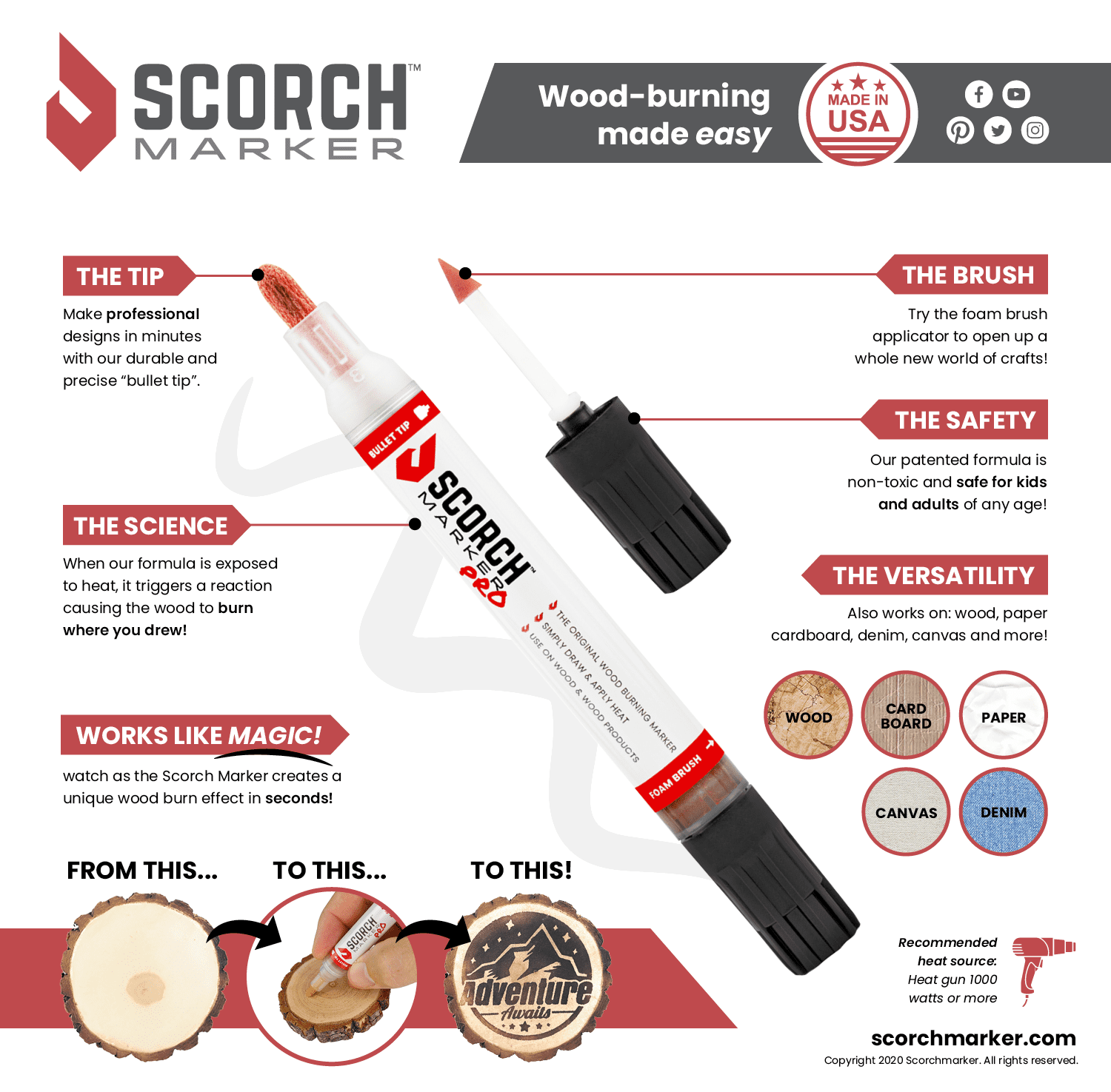 Scorch Marker Pro Wood Burning Pen