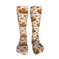 thumbnail image 5 of Honeii Thanksgiving With Turkey Print Calf Socks Sports Socks Seamless Toe, Trouser Socks,Knee High Long Socks for Women and Men-One Size, 5 of 8