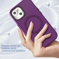 thumbnail image 5 of Invisible Stand Case for iPhone 15 Plus,Dteck Military Grade Shockproof 3-Layer Protection Case Hybris PC/TPU Hidden Kickstand Back Cover, Darkpurple, 5 of 6