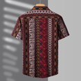 thumbnail image 2 of Camisas Tipo Para Hombre Hombres Primavera y verano Casual Solapa Estampado de un solo pecho Vacaciones en la playa Manga corta Camisa de vacaciones al libre (Red, XL), 2 of 6