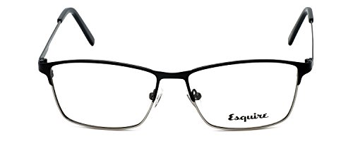 Esquire Designer Reading Glasses EQ1522 in Black 55mm with Case +0.25