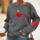 thumbnail image 2 of RKSTN Valentine Gifts Sweatshirts for Women Oversized Crewneck Valentine's Day Heart Graphic Print Hoodless Sweatshirt Womens Casual Plus Size Round Neck Loose Comfy Sweatshirt Fall Spring Clothes, 2 of 6