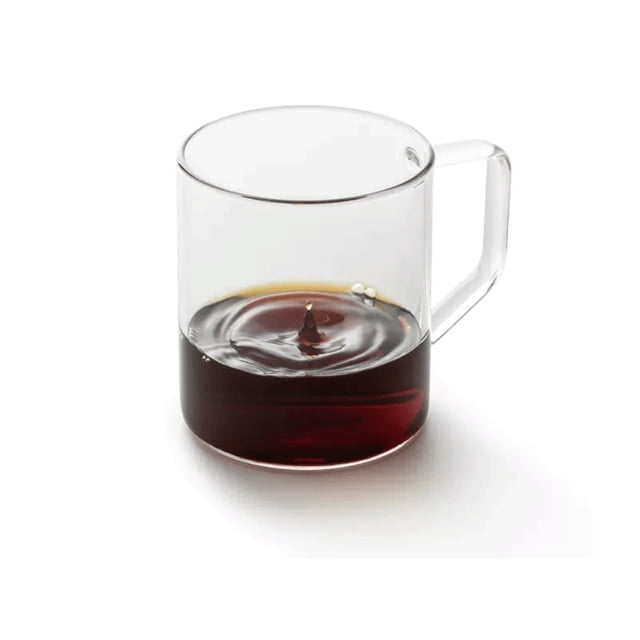 Taza simple de café transparente, taza delicada de agua, taza de té, taza de café resistente al calor