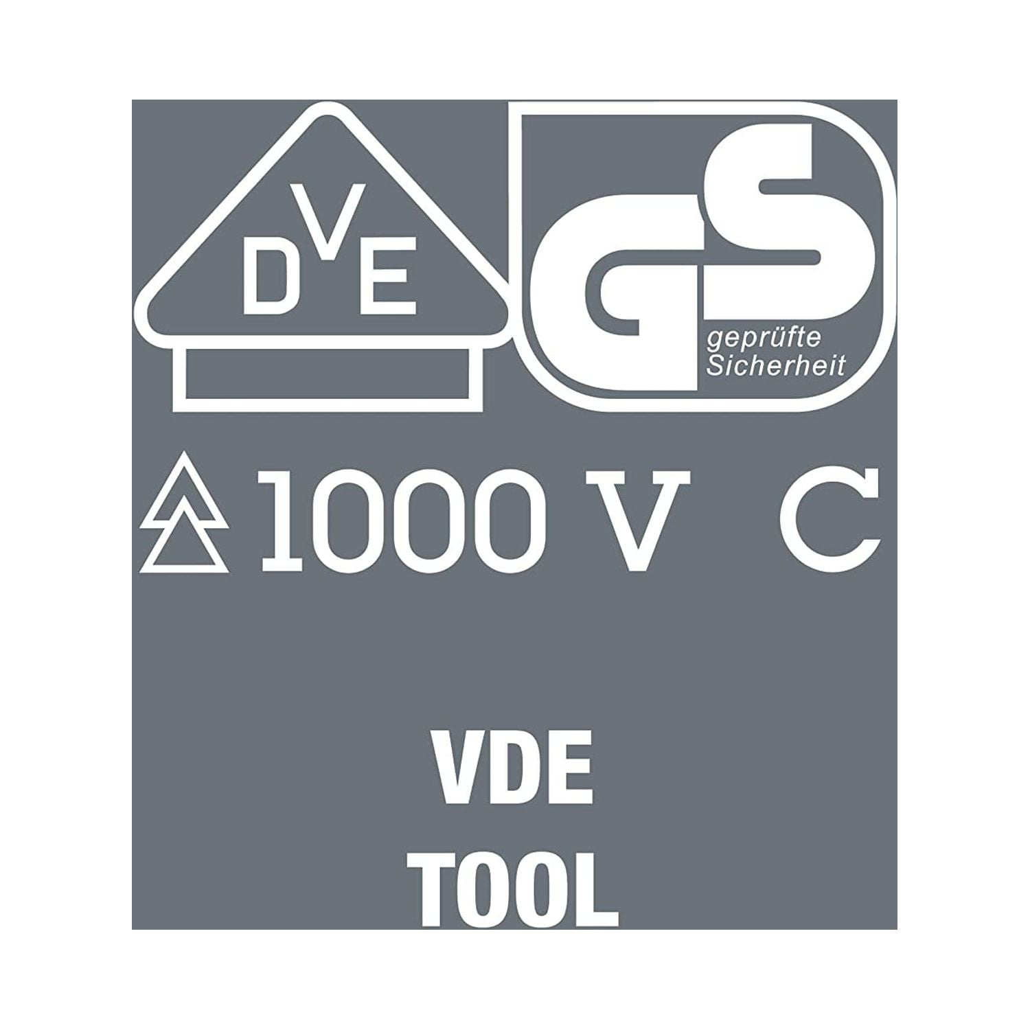 Wera 051575 Kraftform VDE Slotted/Phillips Screwdriver Set, 6 Pieces