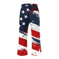 thumbnail image 4 of XIAfhje Linen Pants For Women Summer Fashion Casual The Usa 4Th Of July Patriotic Printing Elastic Waist Loose Pants Straight Wide Leg Trousers Loose Pants Lounge Pants With Pockets, 4 of 4