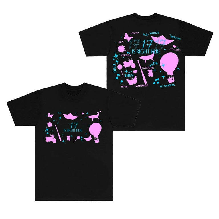 Kpop Seventeen Tour Tee 17 Is Right Here Merch T-shirts Women Men Fashion Casual Crewneck Short Sleeve - Walmart.com Kpop Seventeen Tour Tee 17 Is Right Here Merch T-shirts Women Men Fashion Casual Crewneck Short Sleeve - Walmart.com