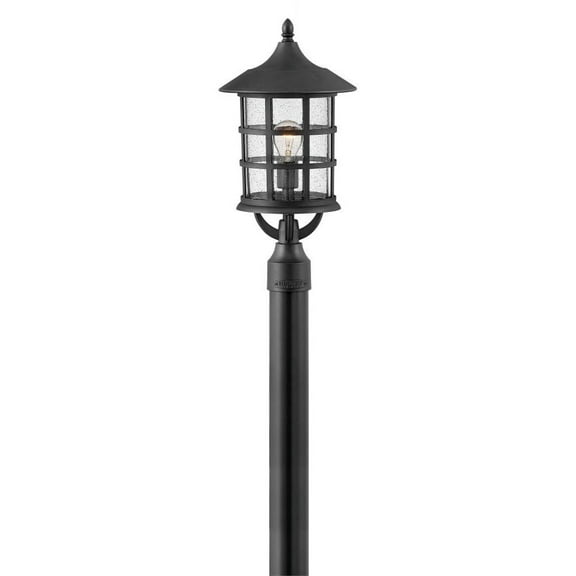 1 Light Large Outdoor Low Voltage Post Top or Pier Mount Lantern Coastal Style 10 inch Wide By 20.5 inch High-Textured Black Finish-Incandescent
