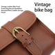 thumbnail image 4 of Wosthever Bolsa delantera Bolsa montada en superficie lisa Equipo de ciclismo Accesorios mejorados Accesorios para scooter Paquete de manillar Ciclismo Marrón 22.2*9.8*6cm, 4 of 6