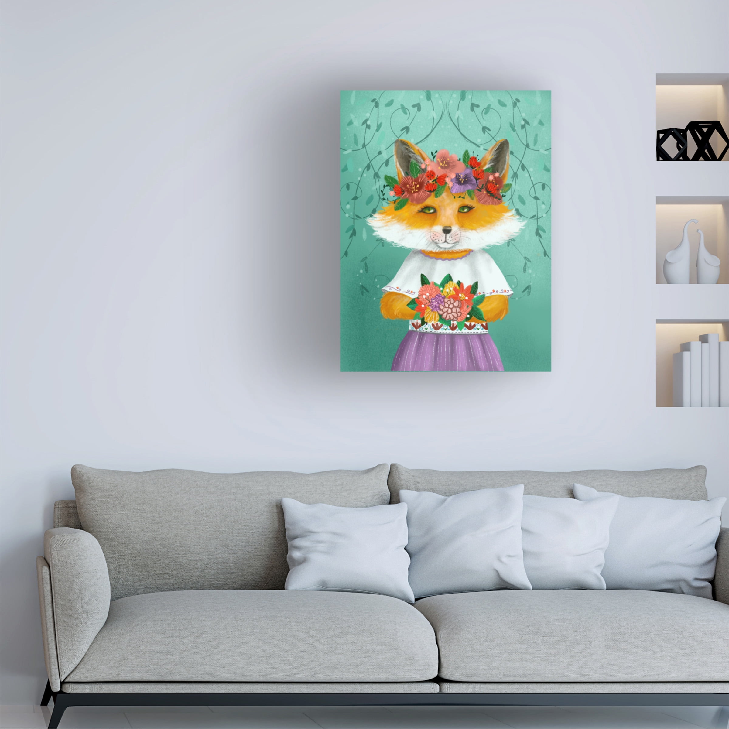 Canvas Wall Art - Christine Rotolo 'Animal Personality 1' Wall Art for Living Room, Bedroom, or Office DÃ©cor by Trademark Fine Art - 18 x 24 Inches