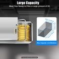 thumbnail image 4 of 55 L /14.5 Gal Fryer Filter Machine 550W Stainless Steel Commercial Mobile Oil Filtration System, Oil Pump Flow 32L/min, Deep Fryer Oil Filter Cart for Restaurant Supermarket, 4 of 10