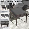 thumbnail image 5 of Kullavik 13 Pcs Aluminum Patio funiture Set with Swivel Chair,Garden Funiture Sectional Sofa with High Back, Outdoor Conversation Set, 2 Footstools,Backyard,Back, 5 of 6