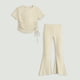thumbnail image 5 of Niñas de Color Sólido Hielo Seda de Verano sin Mangas Y Pantalones de 2 Piezas, Traje Suelto Casual de Moda con Tela de Costillas, 5 of 6