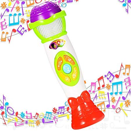 Kids Microphone Karaoke Microphone Machine  Music Microphone Voice Changing and Recording Microphone with Colorful Lights  Best Toys for Kids Girls Toddlers.(Green)