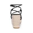 thumbnail image 2 of BLISSFUL STEP Sandales Compensées à Brides pour Femmes Espadrilles à Talon Compensé Noir 8,5, 2 of 6
