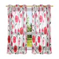 thumbnail image 6 of Yayeee Window Curtains Light Filtering 63"x42" Grommet Panel Pair Home Living Room Decor, Pink Floral, 6 of 7