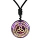 thumbnail image 2 of Collar COLGANTE Antiguo triquetra Yuyangstore liso tallado Joyería negro Violeta, 2 of 8