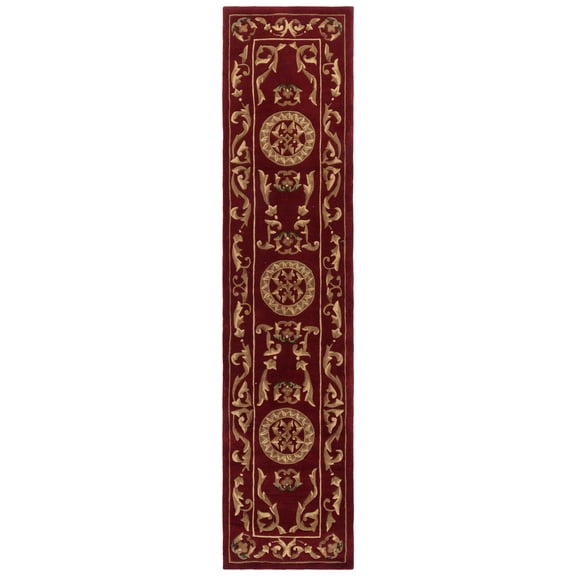 SAFAVIEH Naples Alaia Medallion Runner Rug, Burgundy, 2'3" x 10'