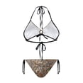 thumbnail image 2 of Chririnla Women's Woodland Camo Halter Triangle Bikini Set - Tie Side Quick Dry Swimwear for Beach Vacation & Pool Party, 2 of 9